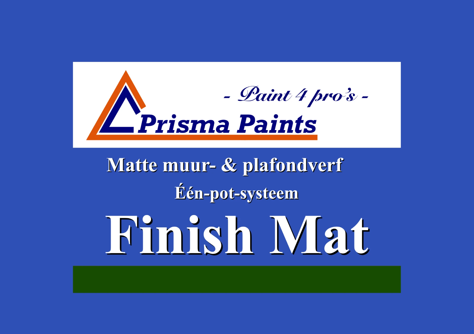 Etiket van Prisma Paints Finish Mat