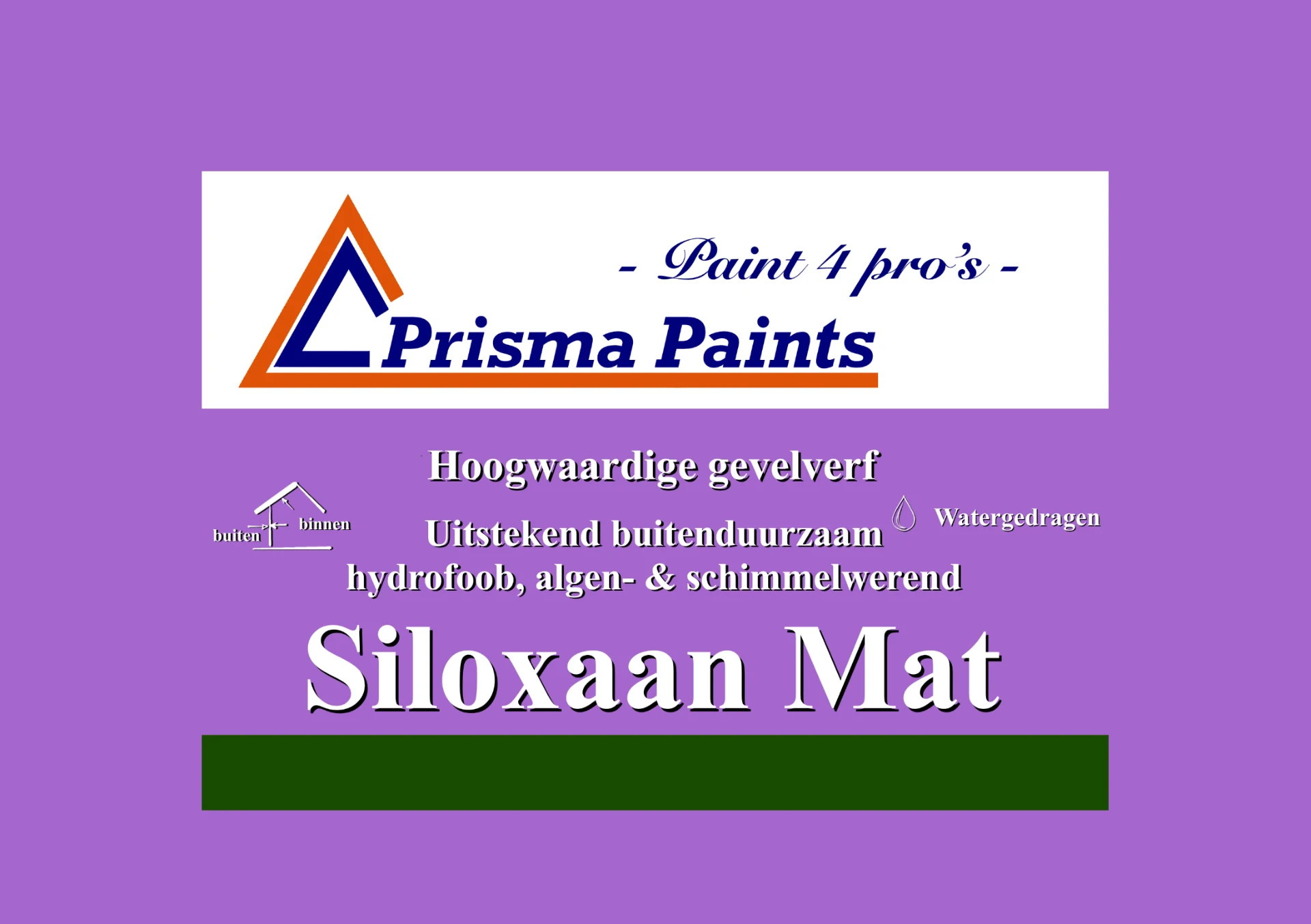 Etiket van Prisma Paints Siloxaan Mat